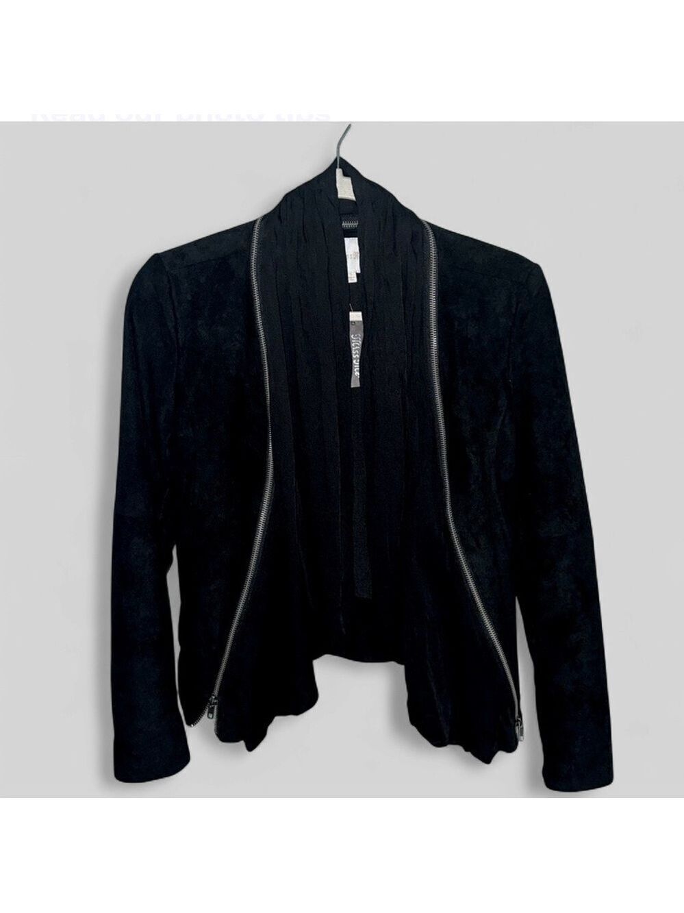 Miss Me Black Faux Suede Draped Moto Jacket
Size S NWT - Picture 11 of 13